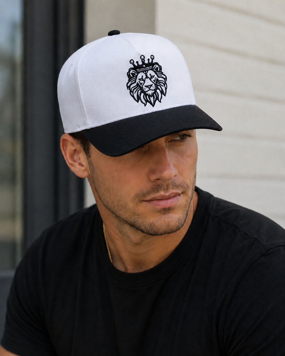 Two-Toned Lion Logo white/black