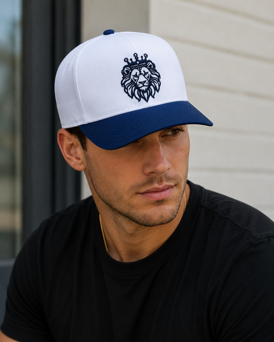 Two-Tone Lion Logo white/navy